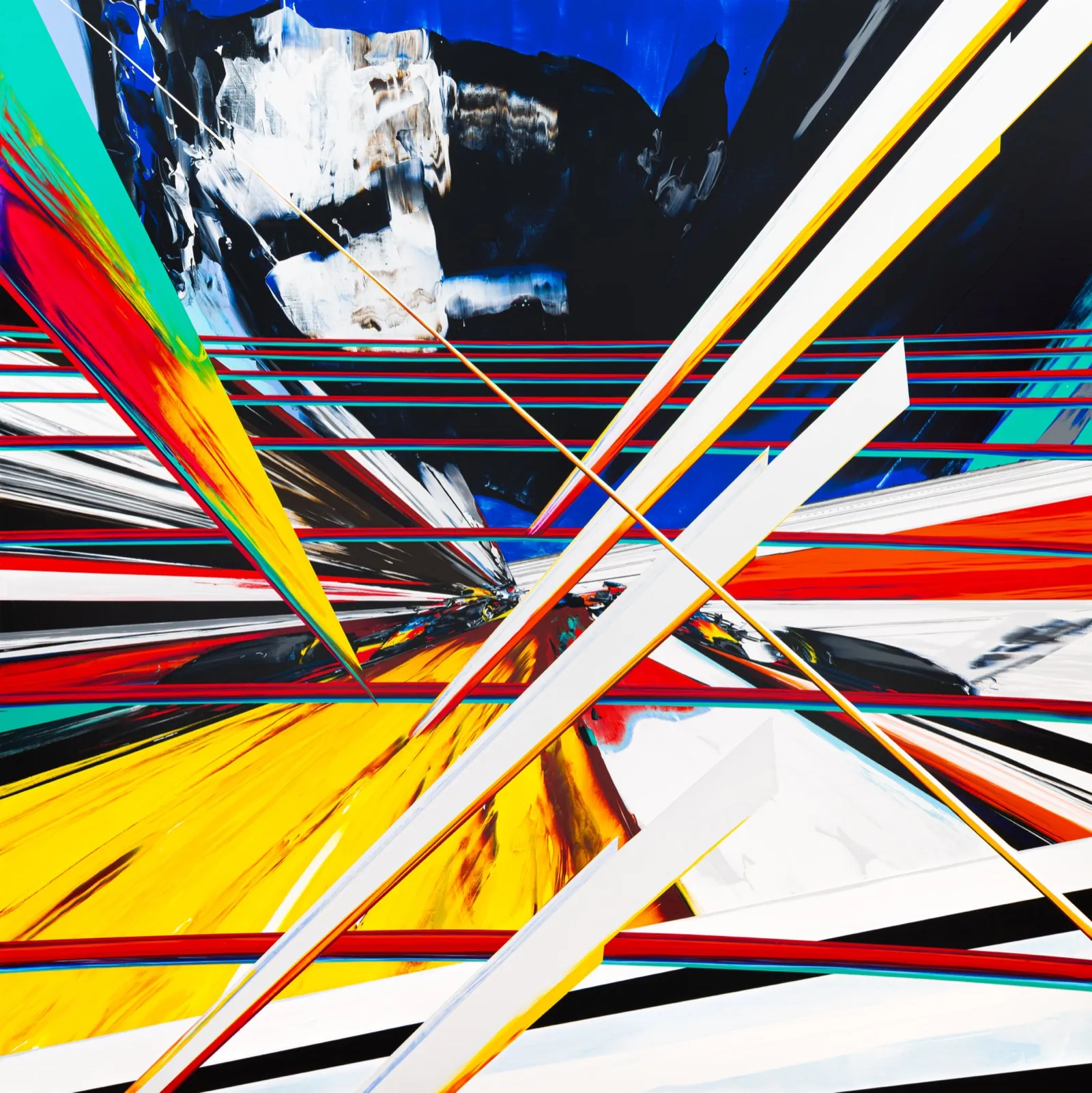 Endless Impact D09 · 130.4×130.4cm · Acrylic on canvas · 2025 / D11 · 130.4×130.4cm · Acrylic on canvas · 2026 · 강민석 Minseok Kang