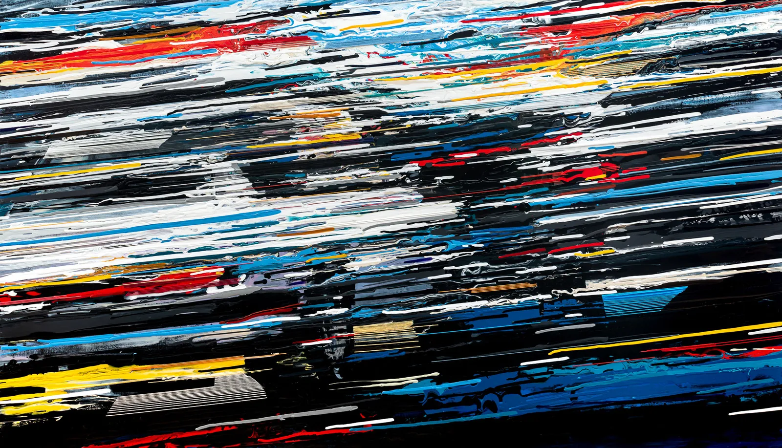 Endless Force XVIII · 155×89.6cm · Mixed Media Acrylic Thread · 2020 · 강민석 Minseok Kang