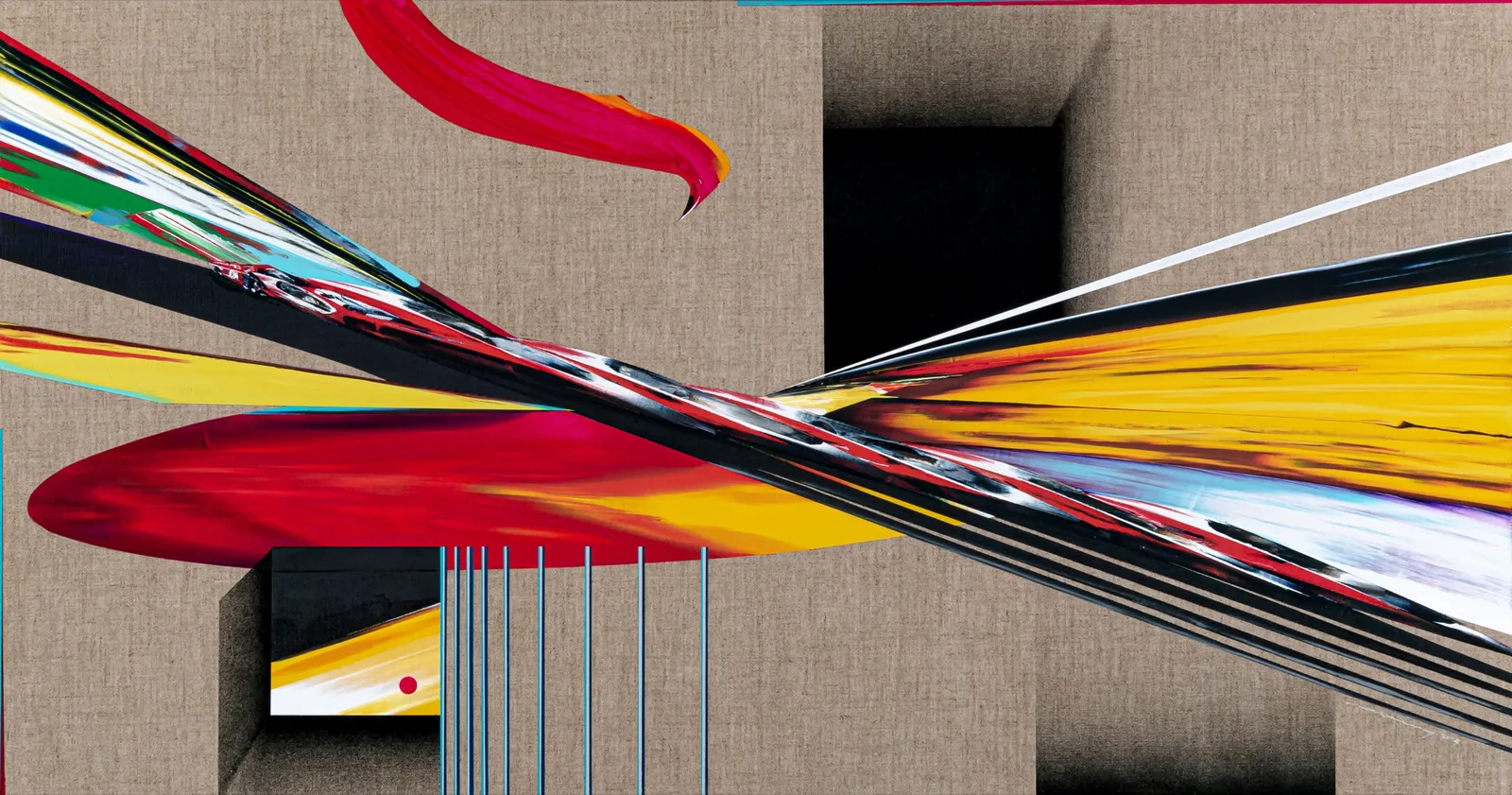 Reversed Boundary E03 · 100×53cm · Acrylic on Canvas · 2025 · 강민석 Minseok Kang