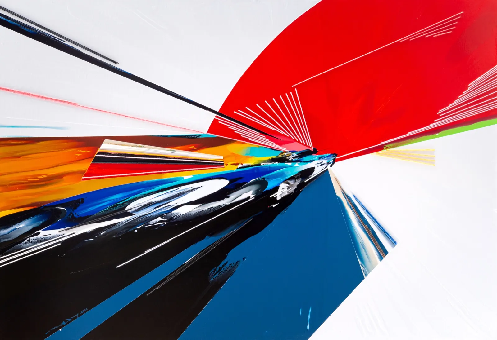 Timeleap V · 72.7×50.3cm · Mixed Media Acrylic Thread · 2022 · 강민석 Minseok Kang