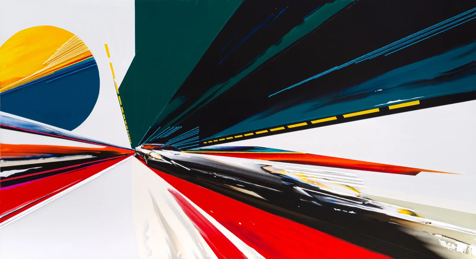 Timeleap VII · 50×90.7cm · Mixed Media Acrylic Embroidery Floss · 2022 · 강민석 Minseok Kang