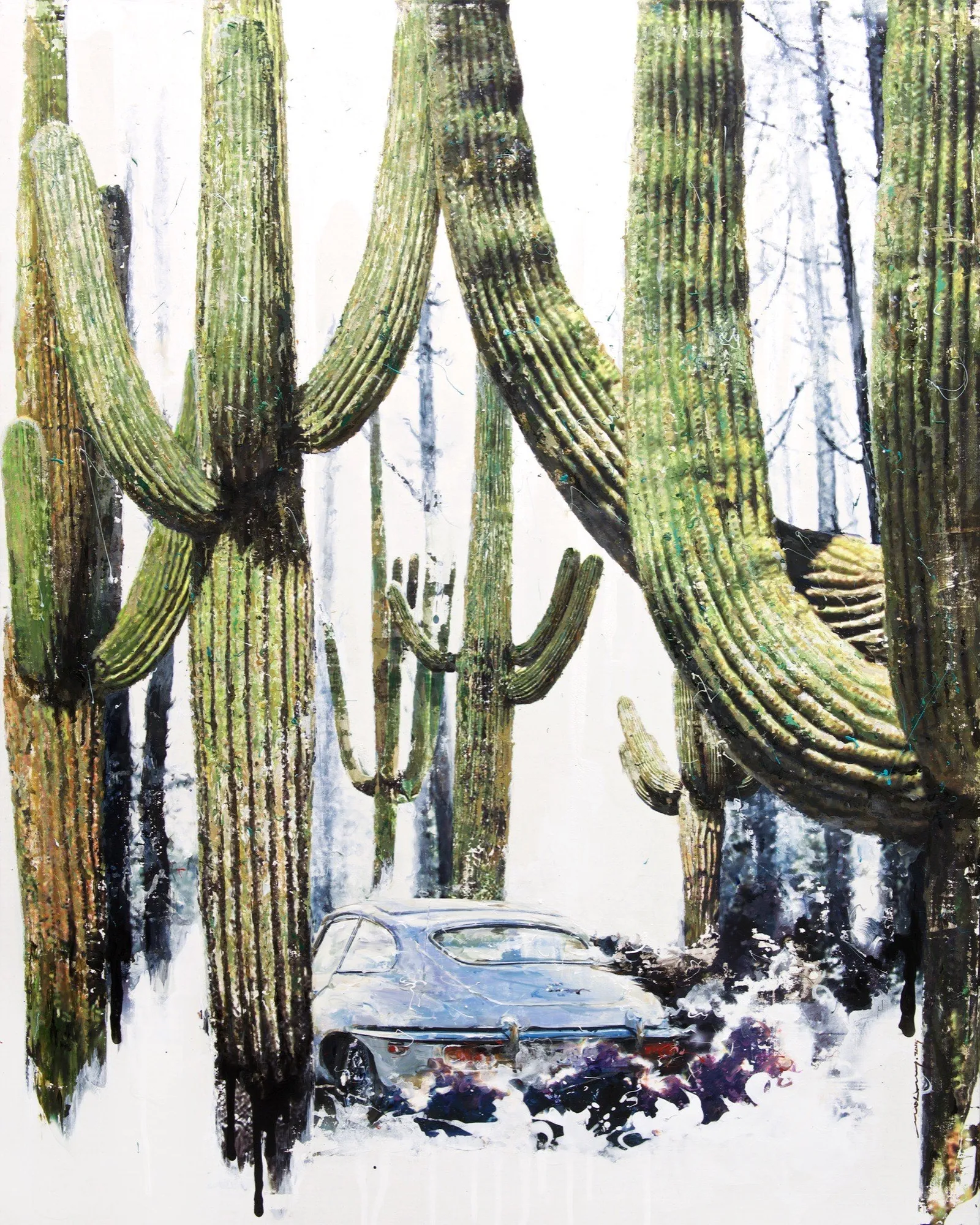 Stray Racer No.3 · 91×72.7cm · Mixed Media · 2015 (선인장 연작) · 강민석 Minseok Kang