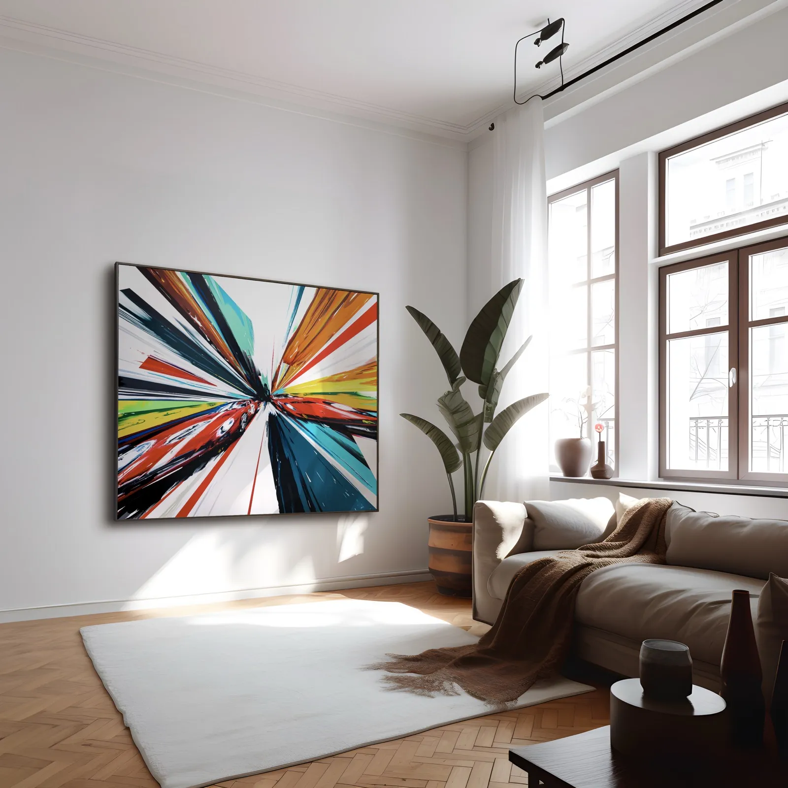 강민석 원화가 설치된 컬렉터 공간 1 — Minseok Kang original artwork in a collector's interior