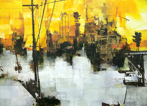 강민석 Minseok Kang, Faraway City (2008) — 작고 연약한 인간이 깃든 복잡한 도시 풍경, Mixed Media