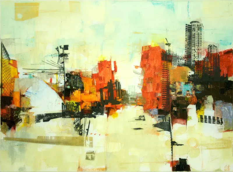 강민석 Minseok Kang, In City No.2 (2008) — 작고 연약한 인간이 깃든 복잡한 도시 풍경, Mixed Media