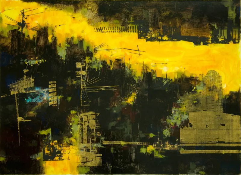 강민석 Minseok Kang, In City No.3 (2008) — 작고 연약한 인간이 깃든 복잡한 도시 풍경, Mixed Media