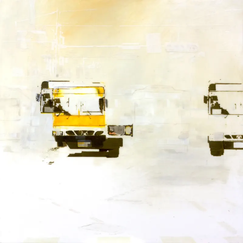강민석 Minseok Kang, Illusion No.2 (2009) — 도시 속 군중과 시선이 압축된 혼합 재료 화면, Mixed Media