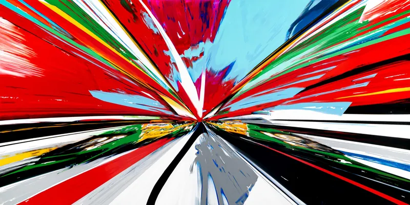 강민석 Minseok Kang, Endless Impact D04 (2025) — 물감을 긁고 밀어낸 흔적과 왜곡된 자동차 형상, Acrylic on Canvas