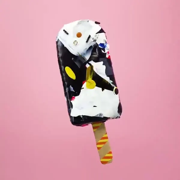 강민석 Minseok Kang, Ice Cream No.06 — 루프로 재생되는 아이스크림 형태의 단채널 영상, Single-channel video