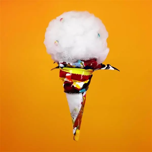 강민석 Minseok Kang, Ice Cream No.66 — 루프로 재생되는 아이스크림 형태의 단채널 영상, Single-channel video