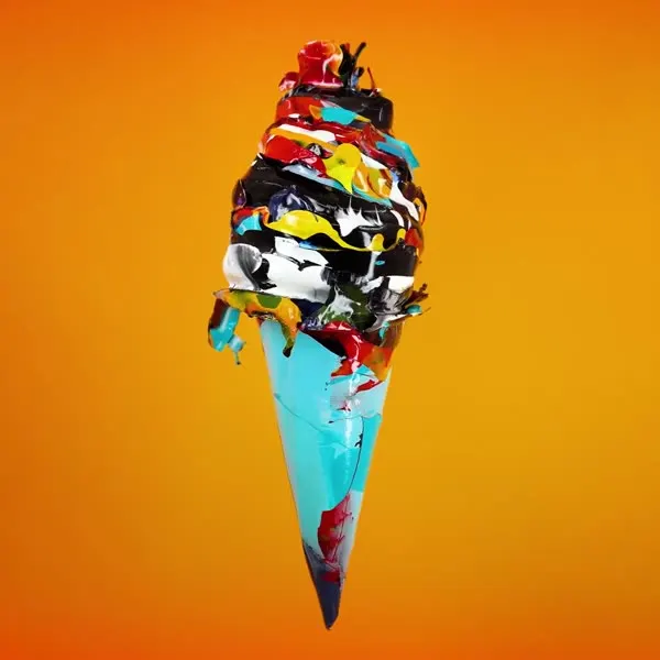 강민석 Minseok Kang, Ice Cream No.69 — 루프로 재생되는 아이스크림 형태의 단채널 영상, Single-channel video