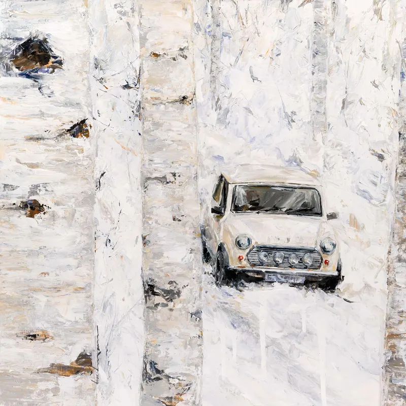 강민석 Minseok Kang, Stray Racer XX (2019) — 두꺼운 질감과 역동적인 붓질 속 파편화된 자동차, Acrylic on Canvas