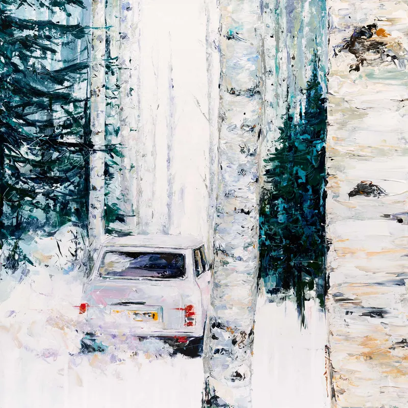 강민석 Minseok Kang, Stray Racer XXI (2019) — 두꺼운 질감과 역동적인 붓질 속 파편화된 자동차, Acrylic on Canvas