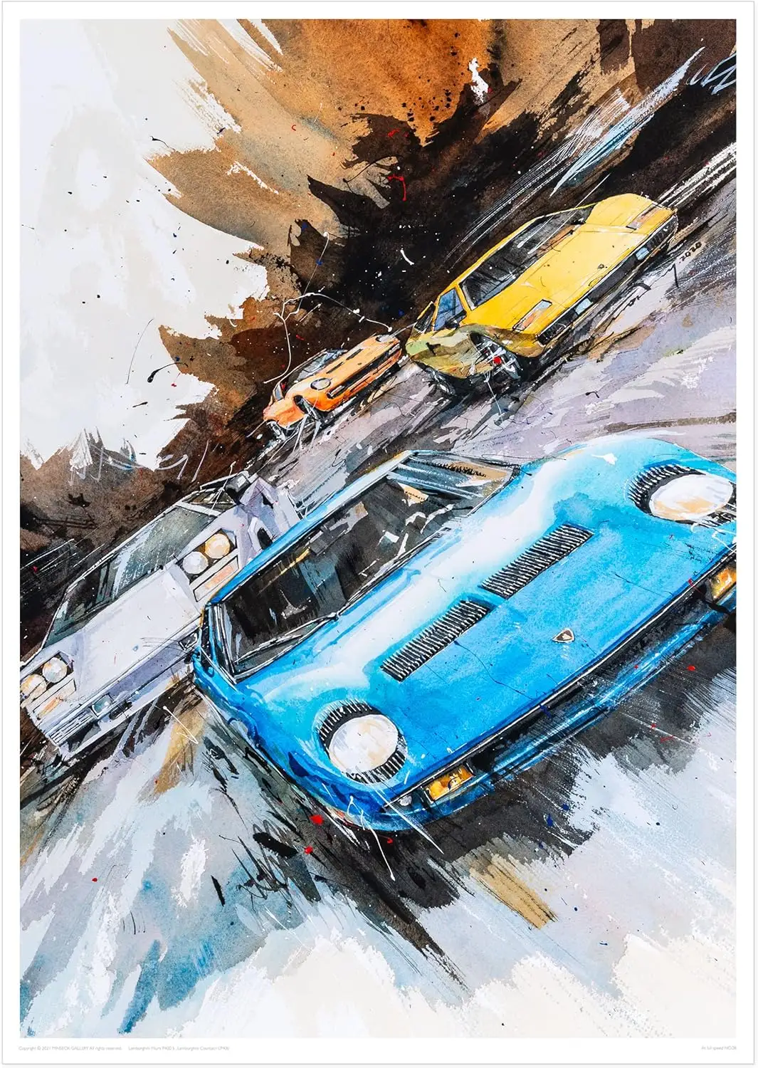 MINSEOK® 아트 포스터 Dynamic Vintage Beautiful Cool Supercars — Minseok Kang art poster A2 A3